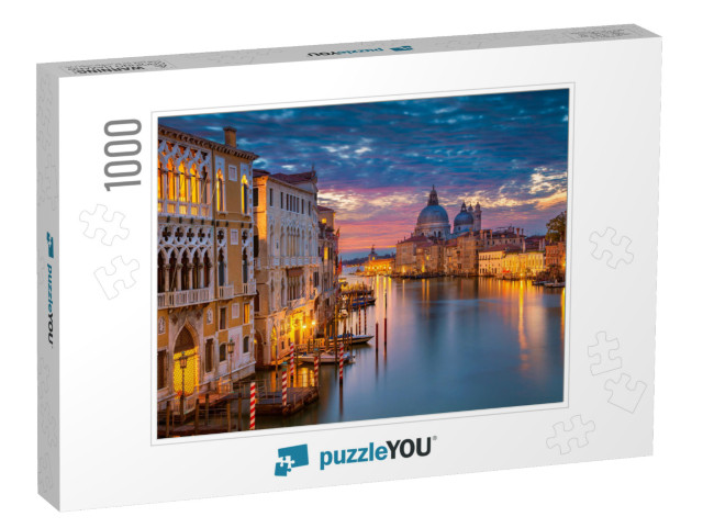 Venice. Cityscape Image of Grand Canal in Venice, with Sa... Jigsaw Puzzle with 1000 pieces