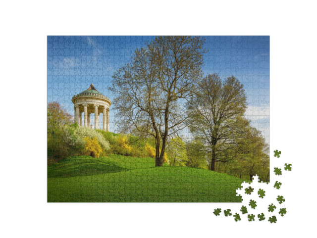 Monopteros Temple in the English Garden, Munich Bavaria... Jigsaw Puzzle with 1000 pieces