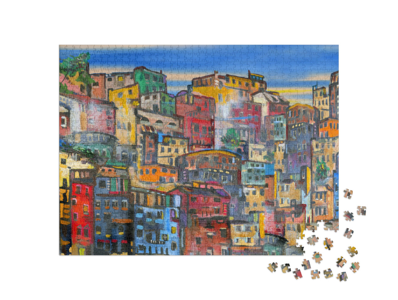 Color Homes... Jigsaw Puzzle with 1000 pieces