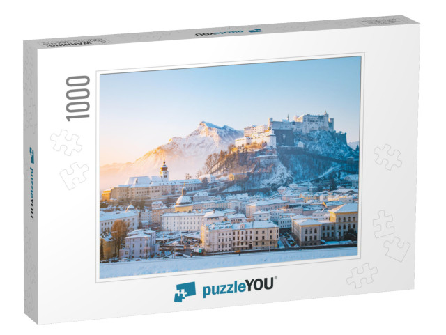 Classic View of the Historic City of Salzburg with Famous... Jigsaw Puzzle with 1000 pieces