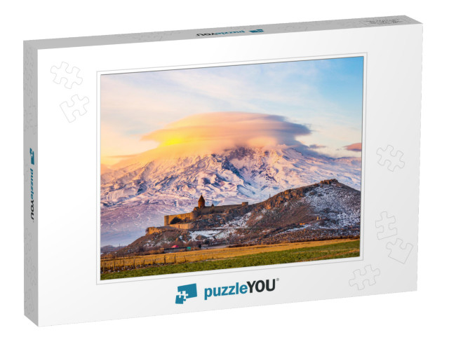 Mount Ararat in Armenia. Sunrise Over Ararat in Armenia w... Jigsaw Puzzle