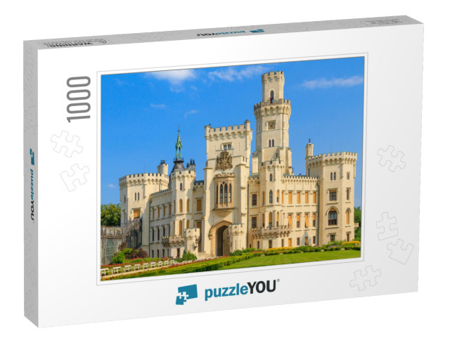 Hluboka Nad Vltavou in German Frauenberg Palace, Czech Re... Jigsaw Puzzle with 1000 pieces