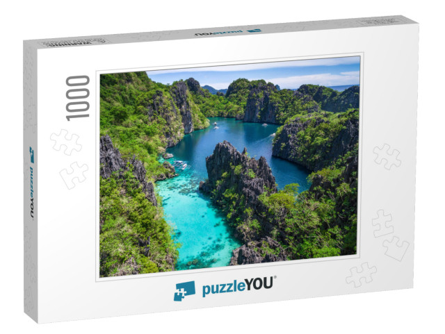 El Nido, Palawan, Philippines, Aerial View of Beautiful L... Jigsaw Puzzle with 1000 pieces