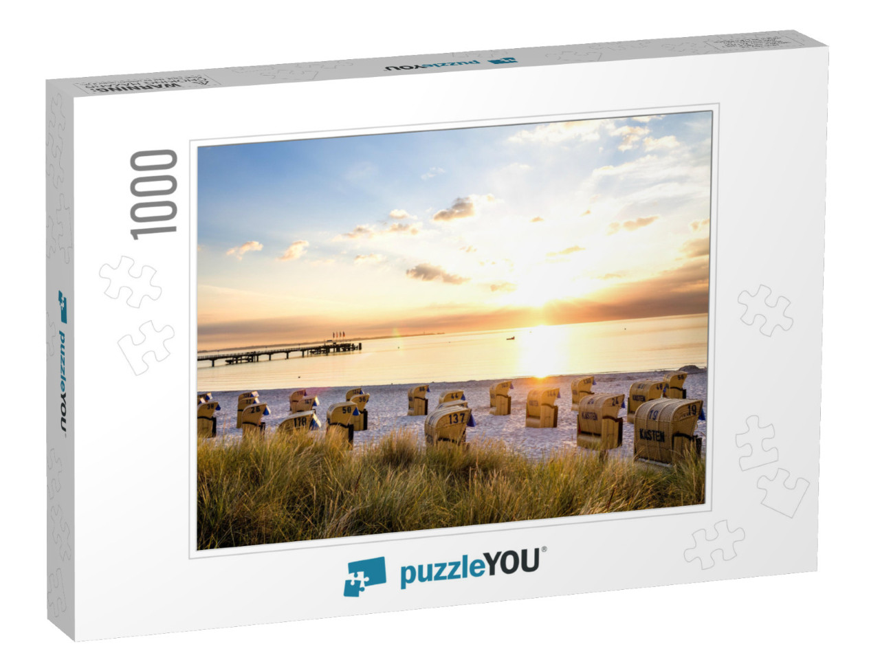 Beach in Scharbeutz, Baltic Sea, Germany... Jigsaw Puzzle with 1000 pieces