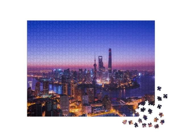 Shanghai Skyline... Jigsaw Puzzle with 1000 pieces