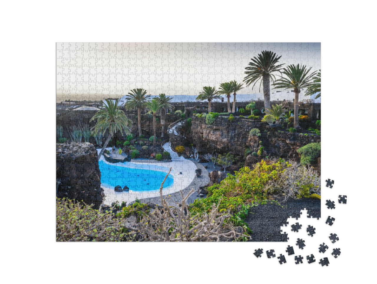 Jameos Del Agua. Lanzarote. Canary Islands. Spain... Jigsaw Puzzle with 1000 pieces