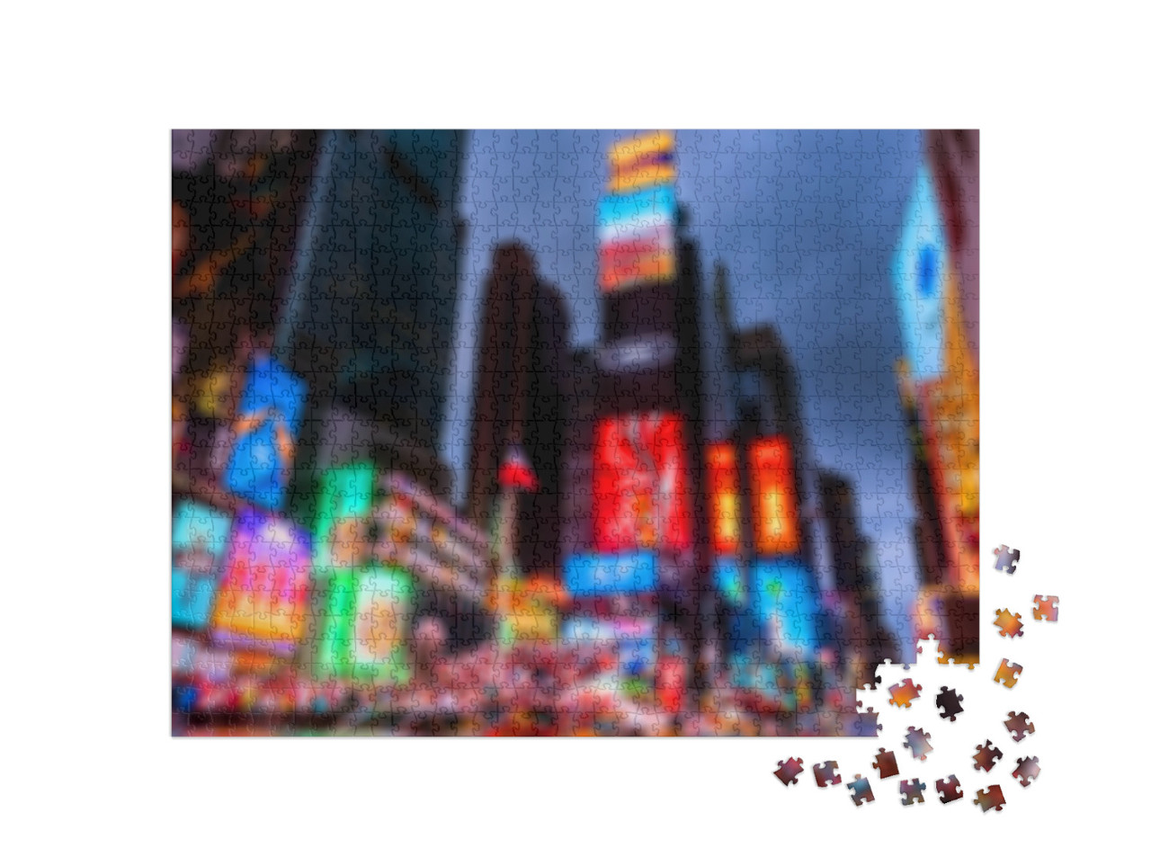 Blurred Image of Times Square. Times Square is a Major Co... Jigsaw Puzzle with 1000 pieces