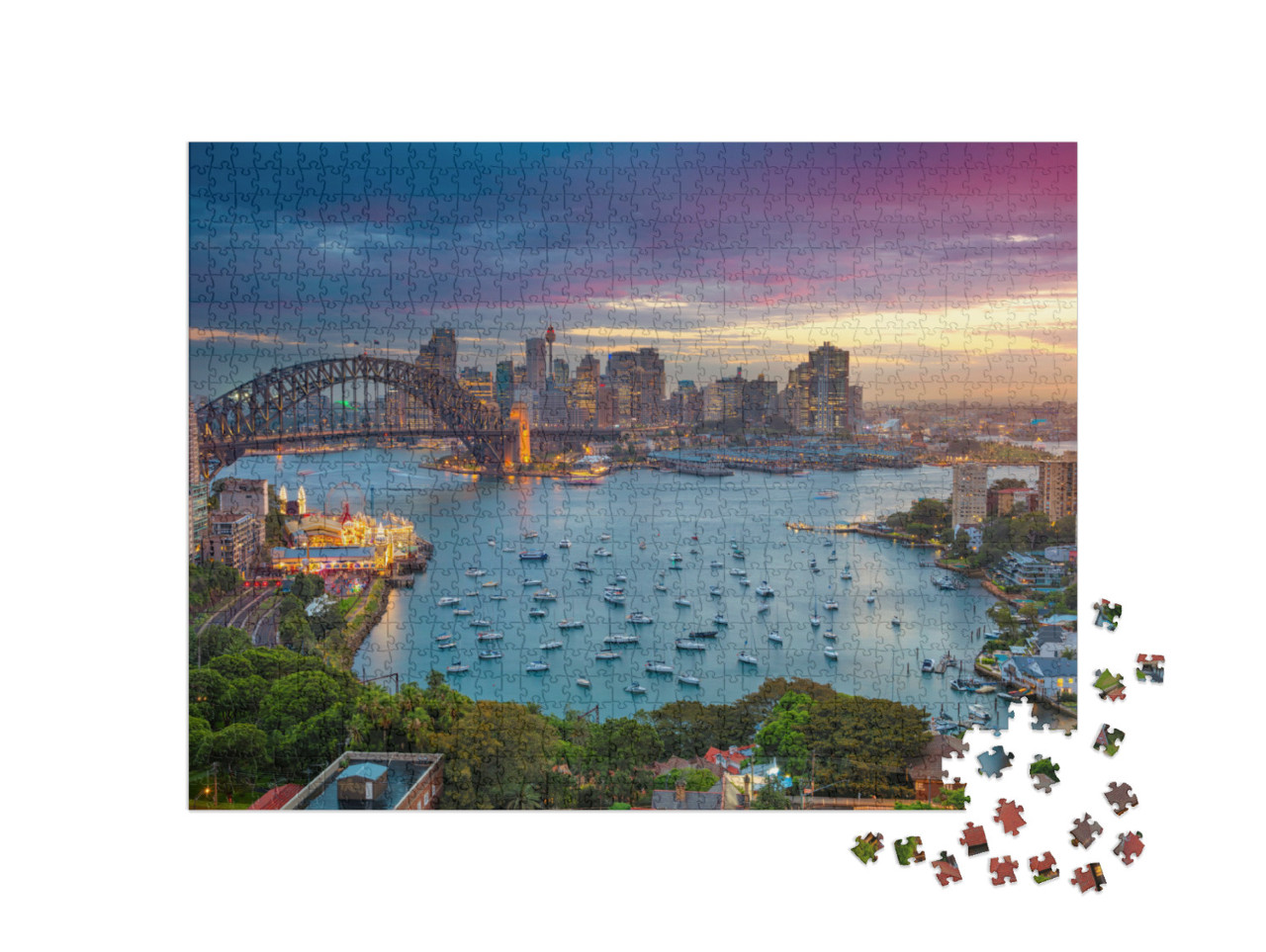 Sydney. Cityscape Image of Sydney, Australia with Harbor... Jigsaw Puzzle with 1000 pieces