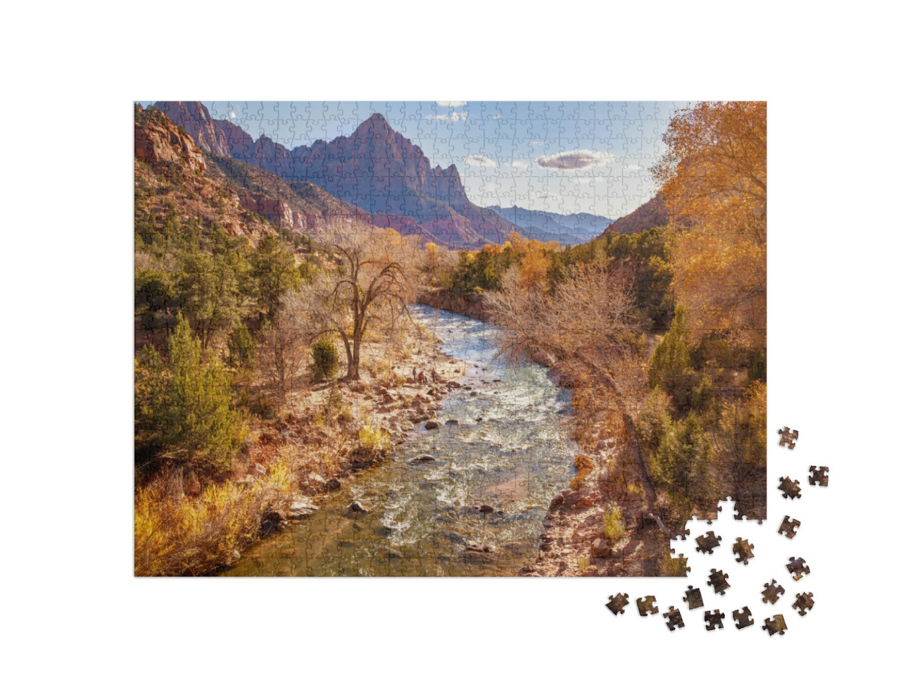 Outdoor Scene of Zion National Park in Utah... Jigsaw Puzzle with 1000 pieces