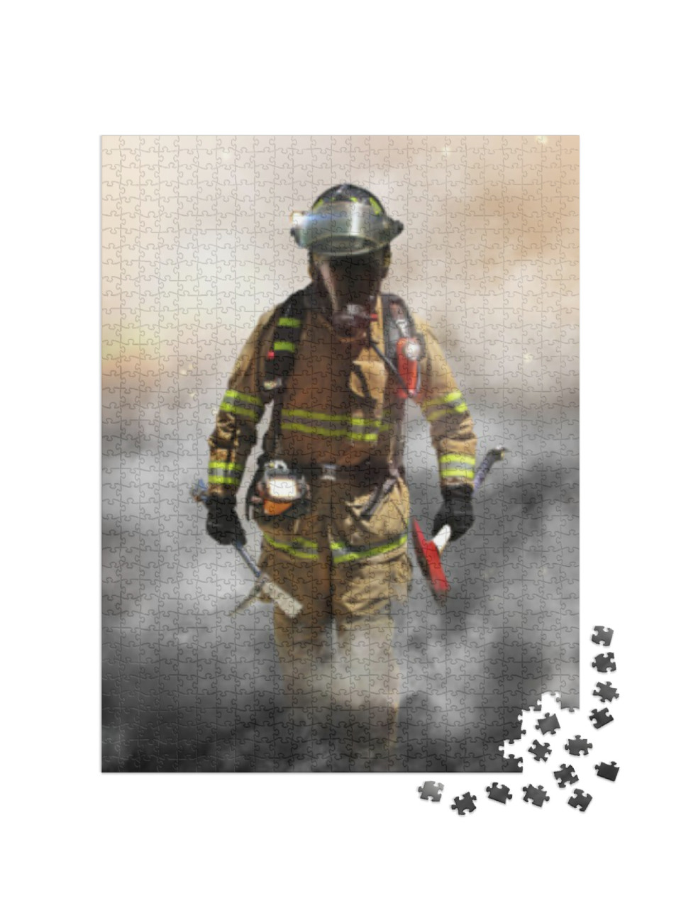 A Firefighter Pierces Through a Wall of Smoke Searching f... Jigsaw Puzzle with 1000 pieces