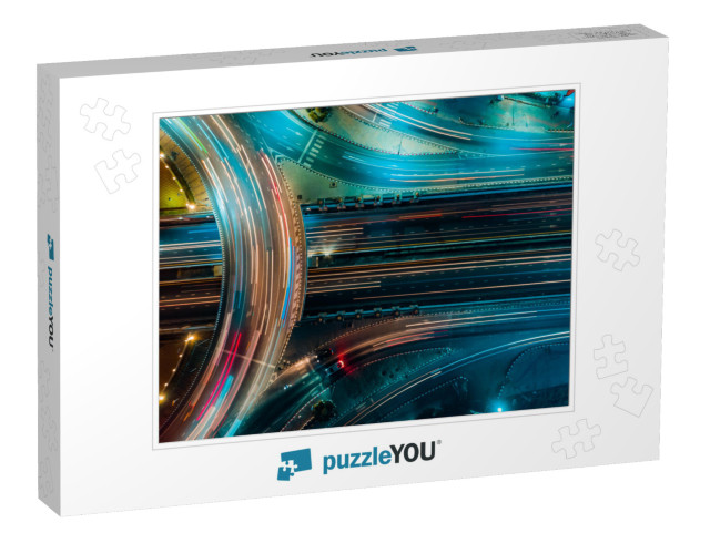 Expressway Top View, Road Traffic an Important Infrastruc... Jigsaw Puzzle