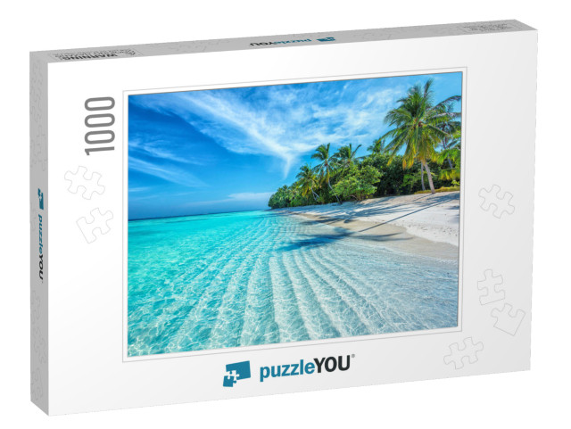 Maldives Islands Ocean Tropical Beach... Jigsaw Puzzle with 1000 pieces