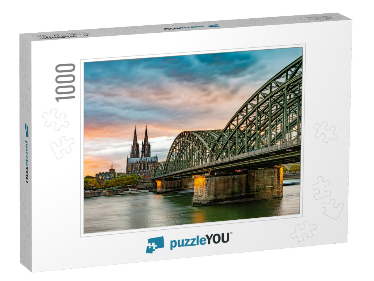 Famous Hohenzollern Bridge & Cologne Cathedral, Germany... Jigsaw Puzzle with 1000 pieces