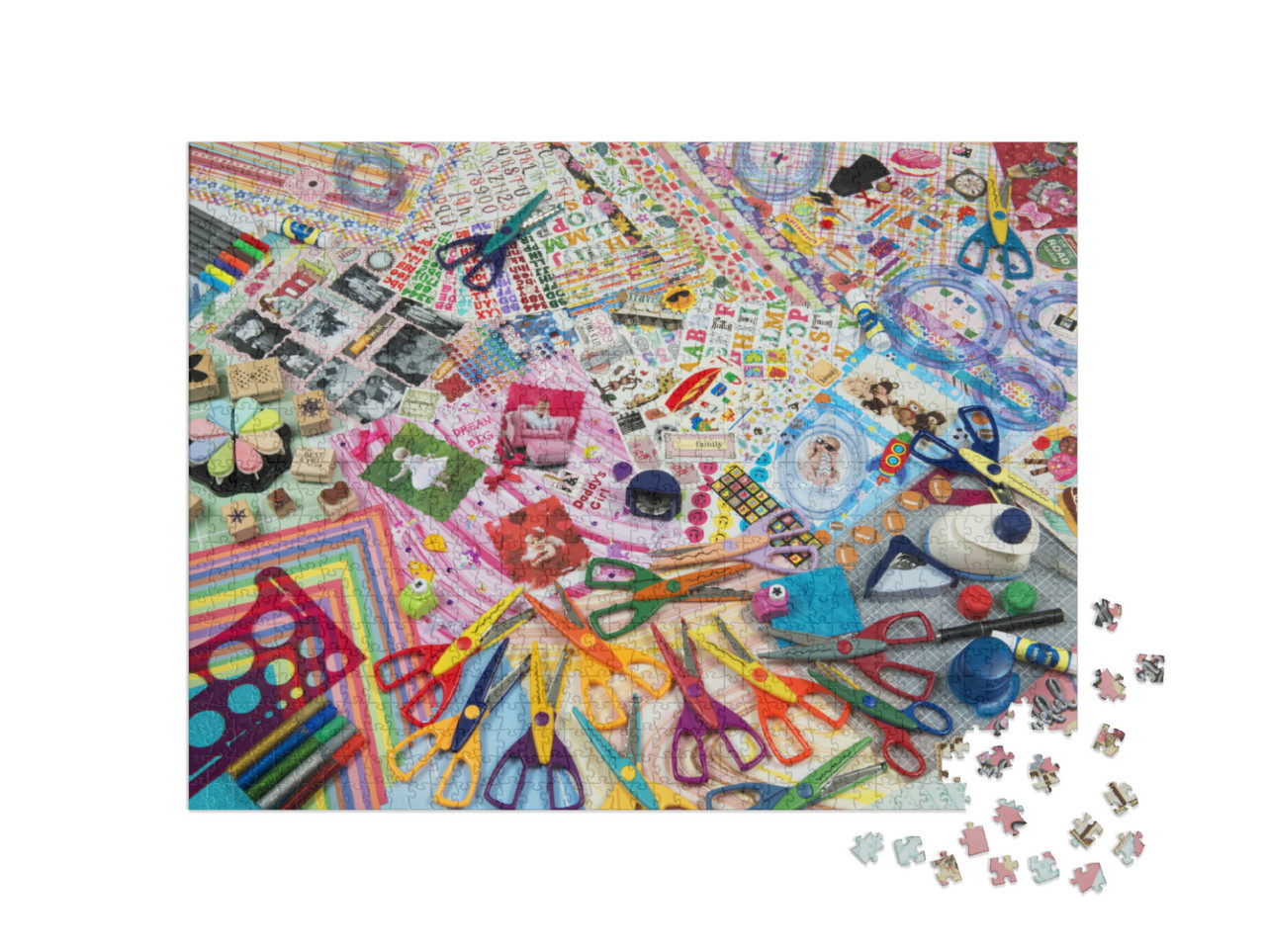 Scrapbook Photo Collage Jigsaw Puzzle with 1000 pieces