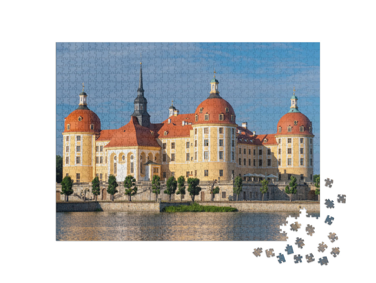 Schloss Moritzburg, a Baroque Castle in Moritzburg, Near... Jigsaw Puzzle with 1000 pieces