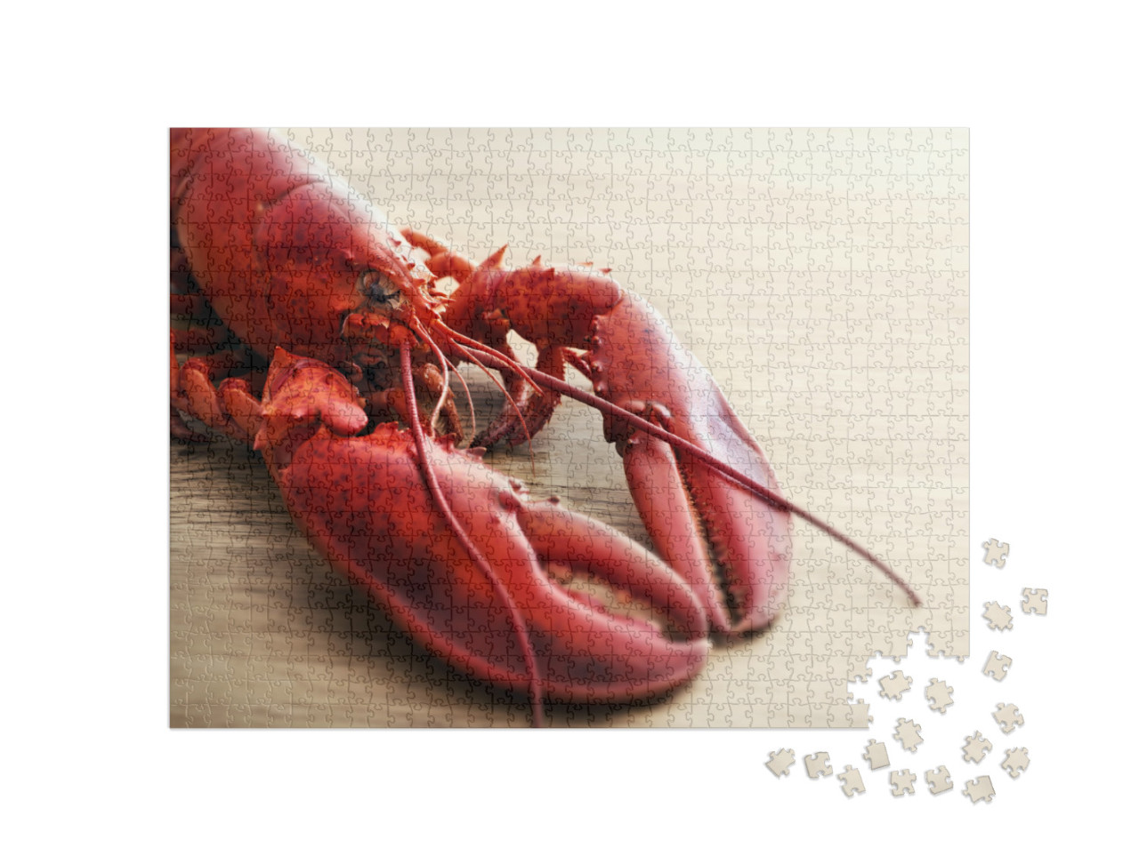 Red Lobster on Wood... Jigsaw Puzzle with 1000 pieces