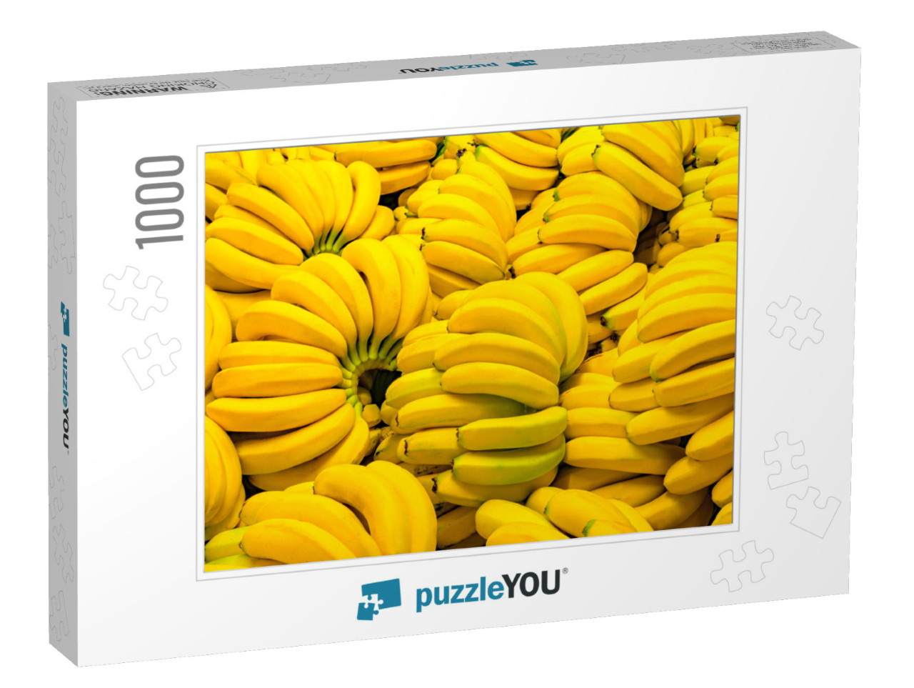 Fresh Banana Yellow Background in the Fruit Market... Jigsaw Puzzle with 1000 pieces