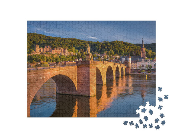 Heidelberg. Image of German City of Heidelberg During Sun... Jigsaw Puzzle with 1000 pieces