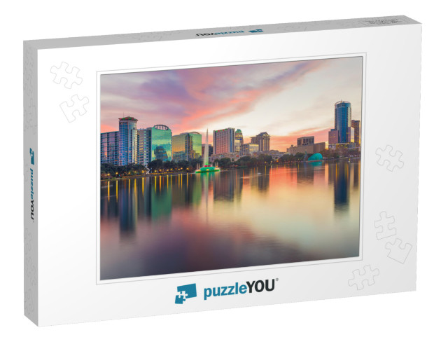 Orlando, Florida, USA Downtown City Skyline from Eola Park... Jigsaw Puzzle