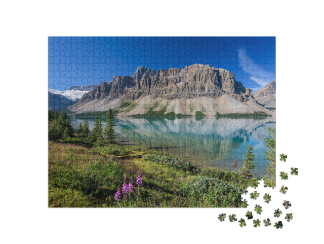 Beautiful Bow Lake in Banff National Park, Alberta, Canad... Jigsaw Puzzle with 1000 pieces