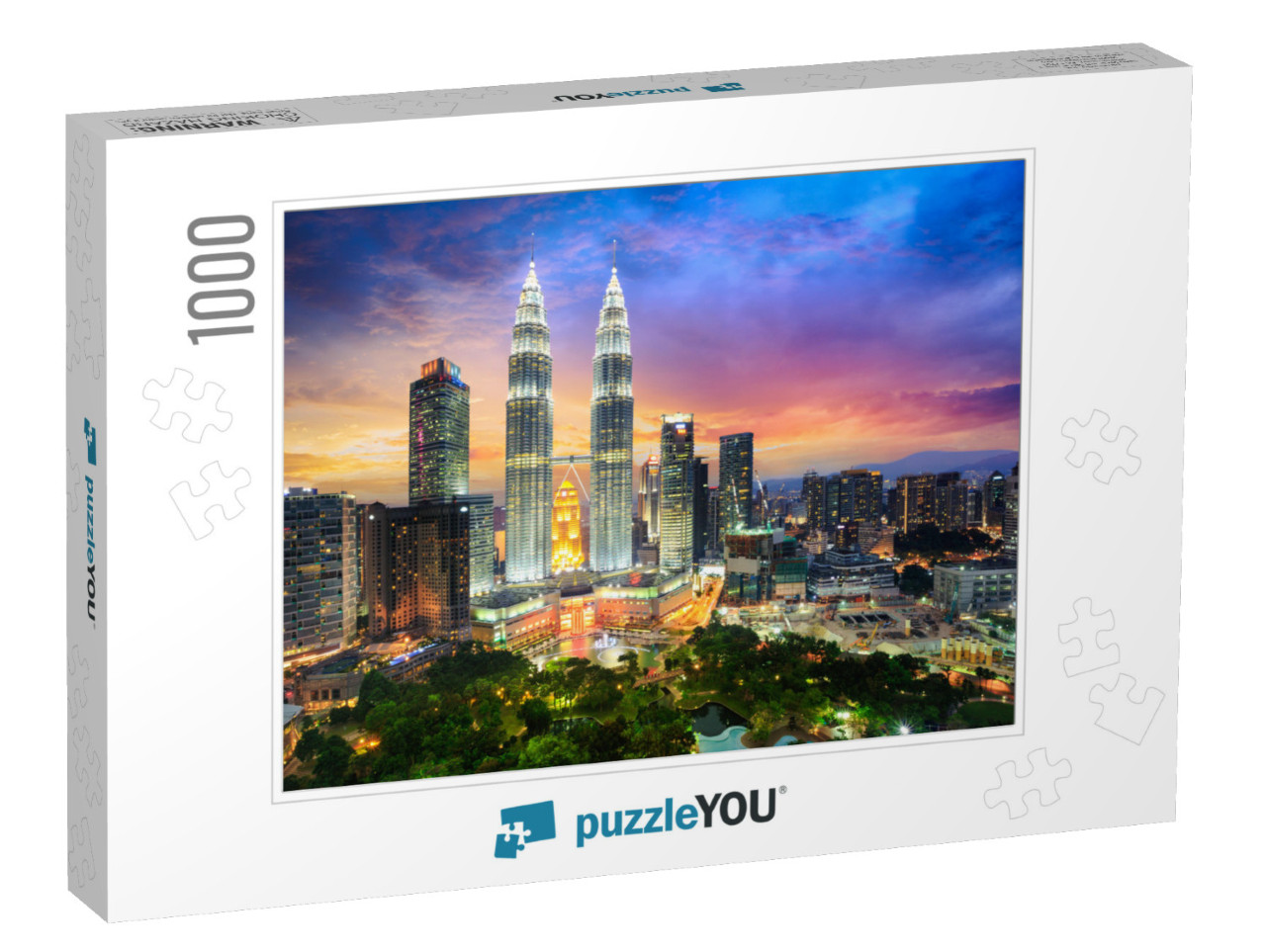 Kuala Lumper City Skyline At Dusk, Kuala Lumper Malaysia... Jigsaw Puzzle with 1000 pieces