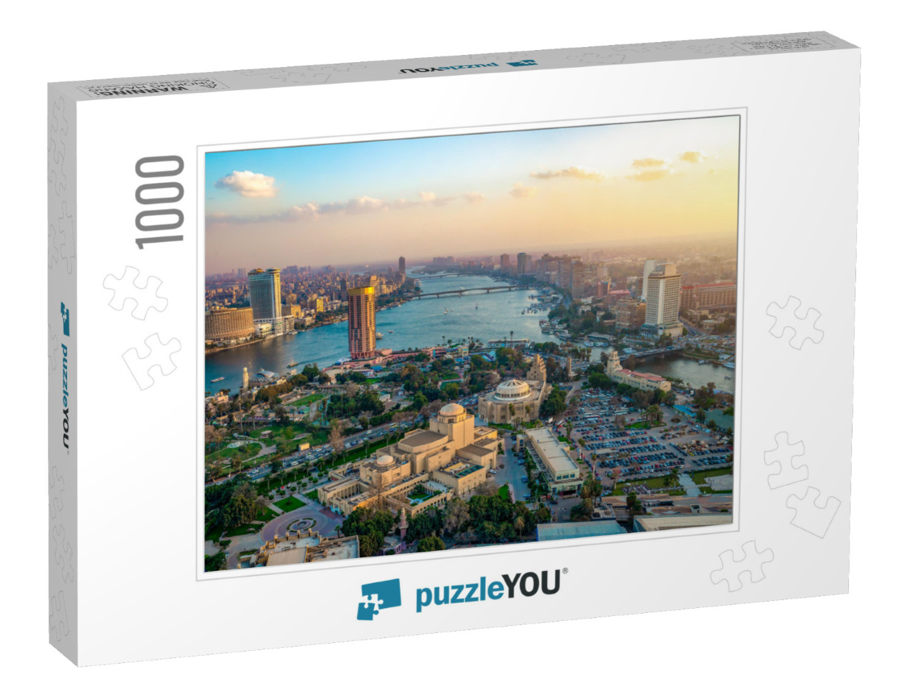 Panorama of Cairo Cityscape Taken During the Sunset from... Jigsaw Puzzle with 1000 pieces