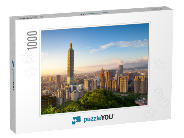 City of Taipei At Sunset, Taiwan... Jigsaw Puzzle with 1000 pieces