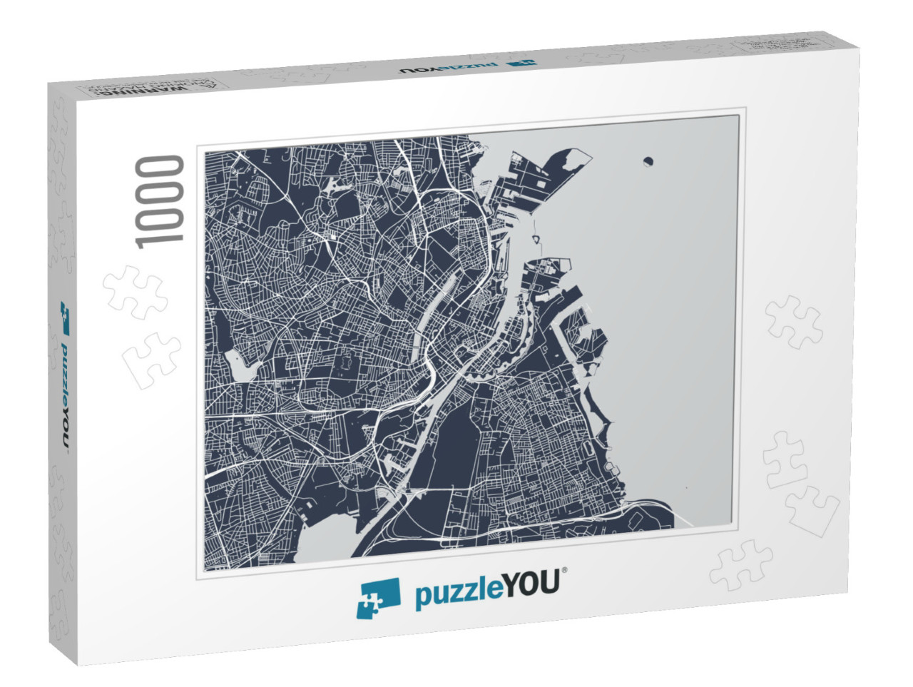 Vector Map of the City of Copenhagen, Denmark... Jigsaw Puzzle with 1000 pieces