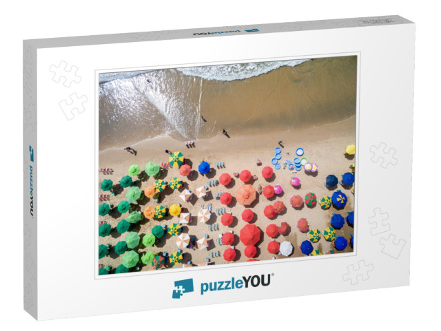 Top View of Umbrellas in a Beach... Jigsaw Puzzle