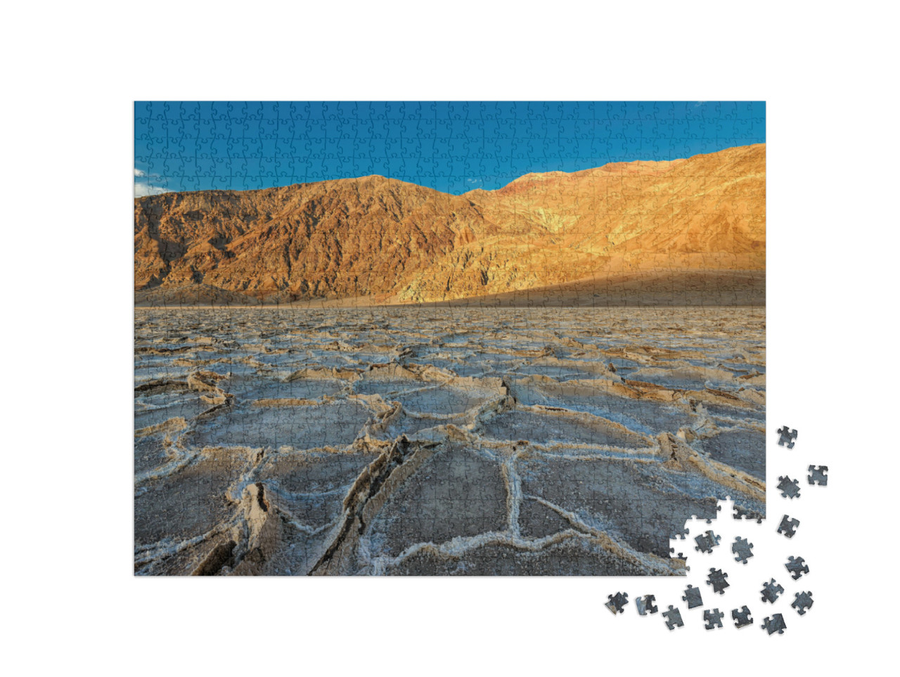 Desert, Dry Lake in Death Valley, Dry Lake Badwater, Cali... Jigsaw Puzzle with 1000 pieces