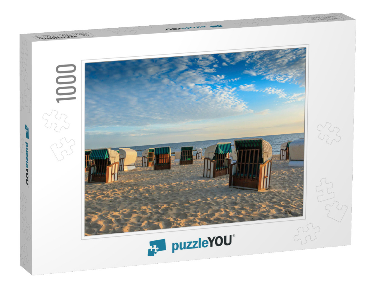 Beach Chairs At the Beach of Usedom Island, Germany... Jigsaw Puzzle with 1000 pieces