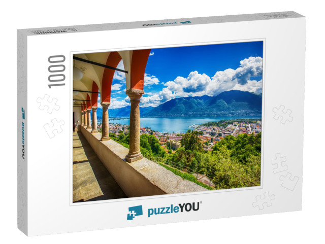 Beautiful View to Locarno City, Lake Maggiore Lago Maggio... Jigsaw Puzzle with 1000 pieces