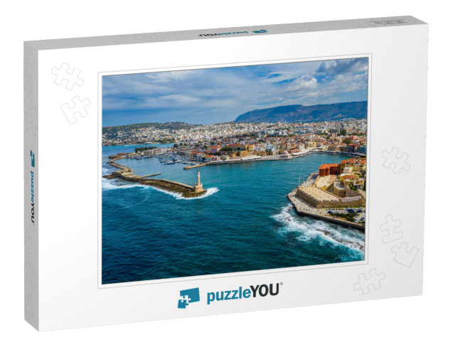 Panoramic Aerial View from Above of the City of Chania, C... Jigsaw Puzzle