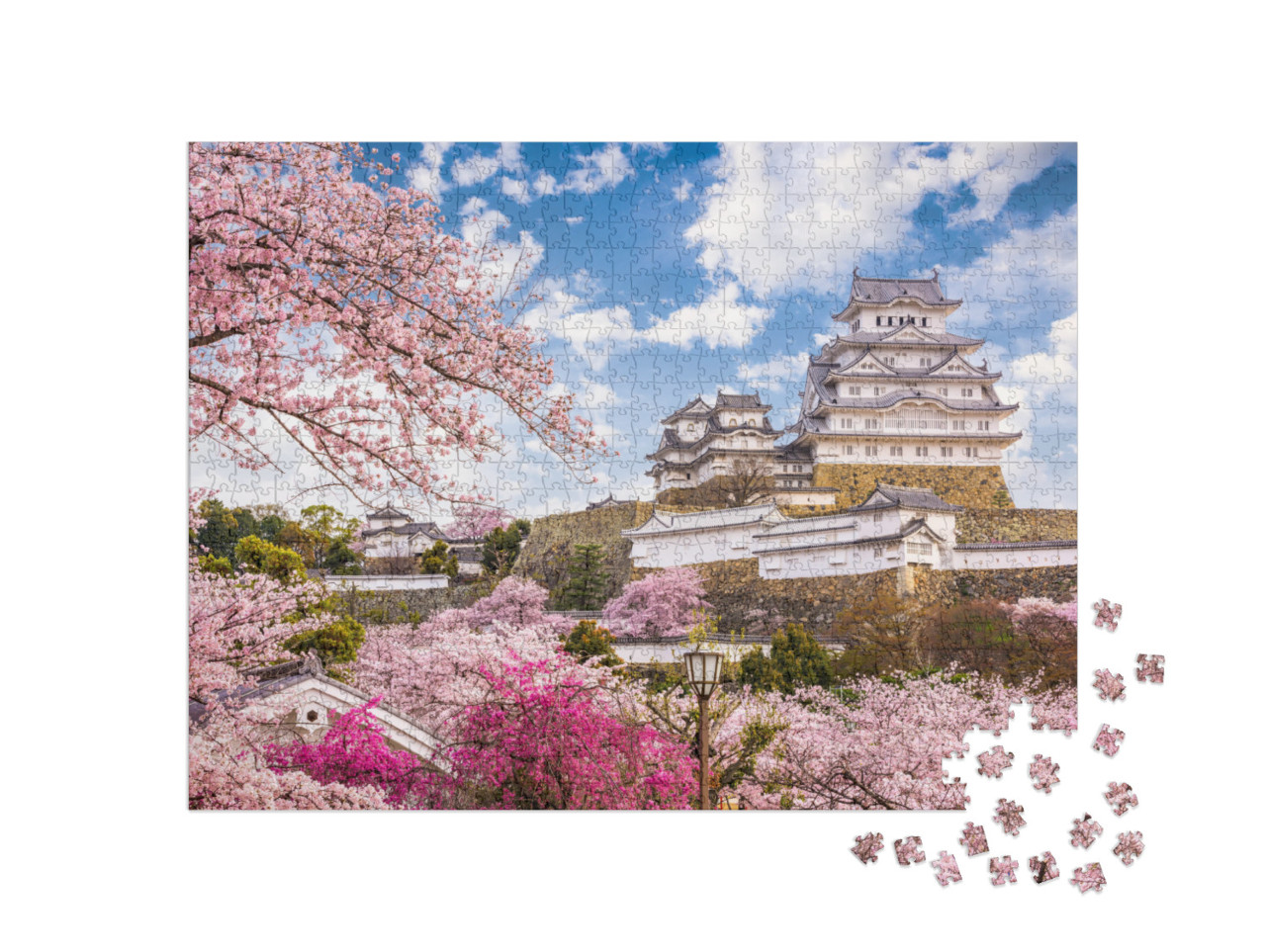 Himeji, Japan At Himeji Castle in Spring... Jigsaw Puzzle with 1000 pieces