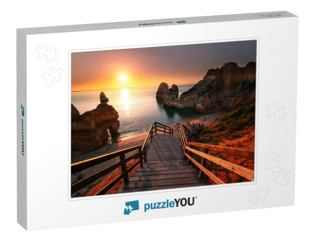 Coves & Cliffs At Ponta Da Piedade the Most Famous Spot o... Jigsaw Puzzle