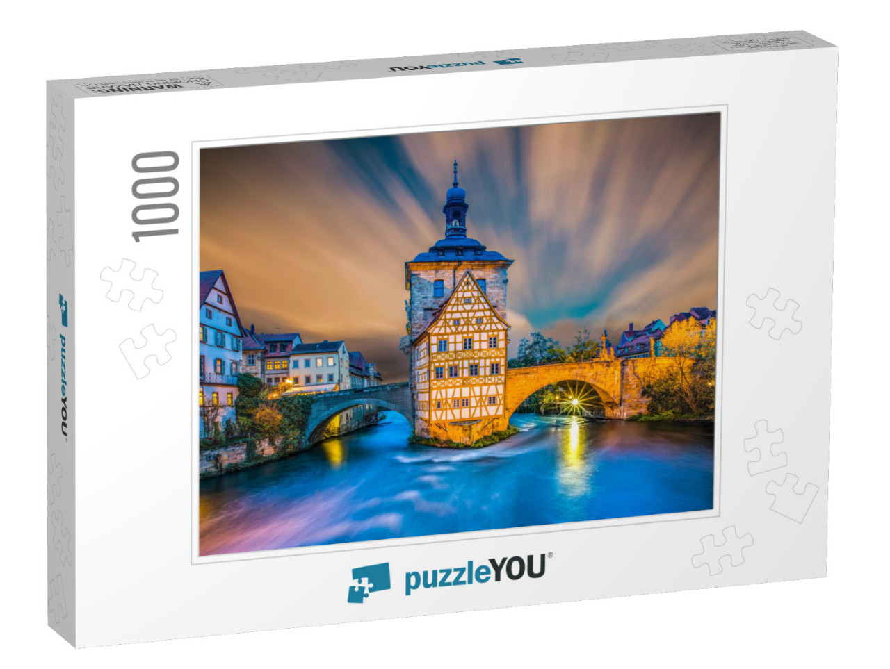 Old Town Bamberg in Bavaria, Germany. Romantic Historical... Jigsaw Puzzle with 1000 pieces