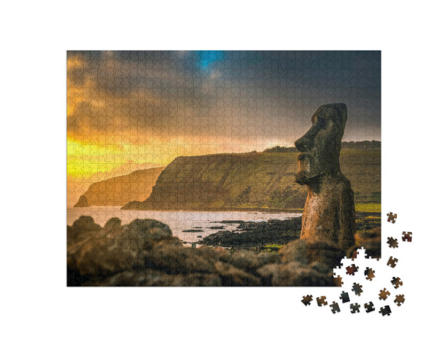 Moai on Easter Island... Jigsaw Puzzle with 1000 pieces