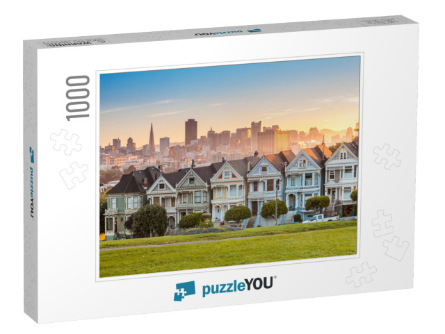 The Painted Ladies of San Francisco Alamo Square Victoria... Jigsaw Puzzle with 1000 pieces