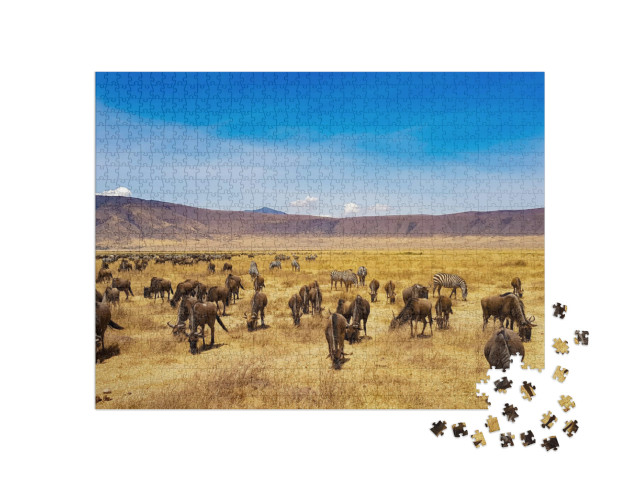 Tanzania Africa Ngorongoro... Jigsaw Puzzle with 1000 pieces