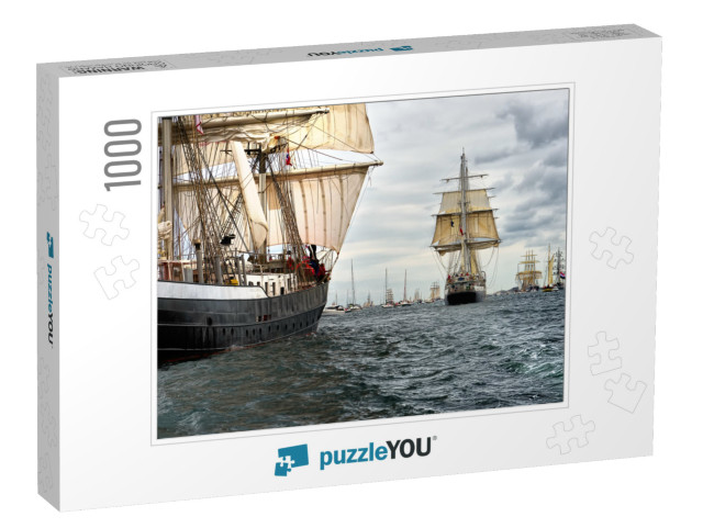 Regatta Sailing Ships. Tall Ships. Yachting & Sailing. Cr... Jigsaw Puzzle with 1000 pieces