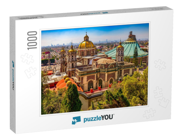 Mexico. Basilica of Our Lady of Guadalupe. the Old & the... Jigsaw Puzzle with 1000 pieces