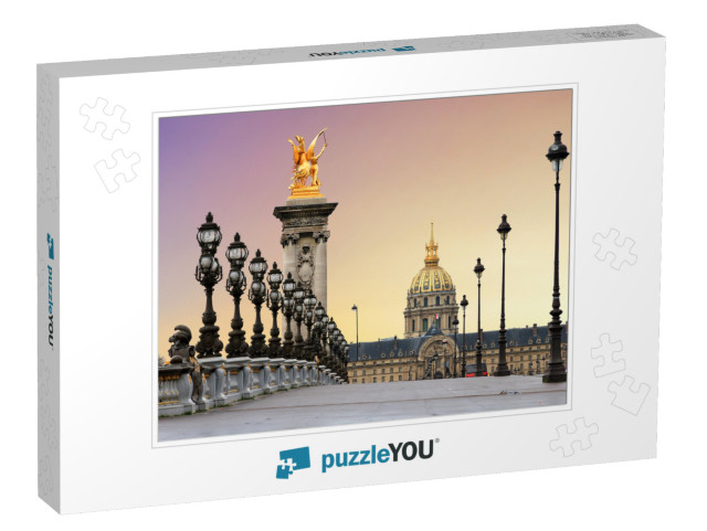 Beautiful Sunrise At the Pont Alexandre Iii & Les Invalid... Jigsaw Puzzle