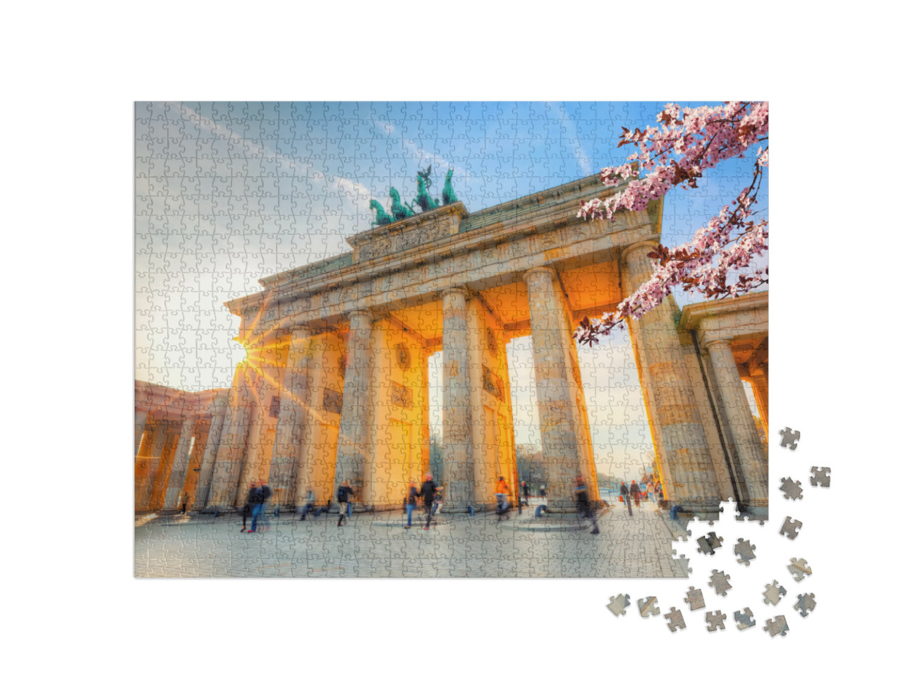 Brandenburg Gate At Spring, Berlin... Jigsaw Puzzle with 1000 pieces