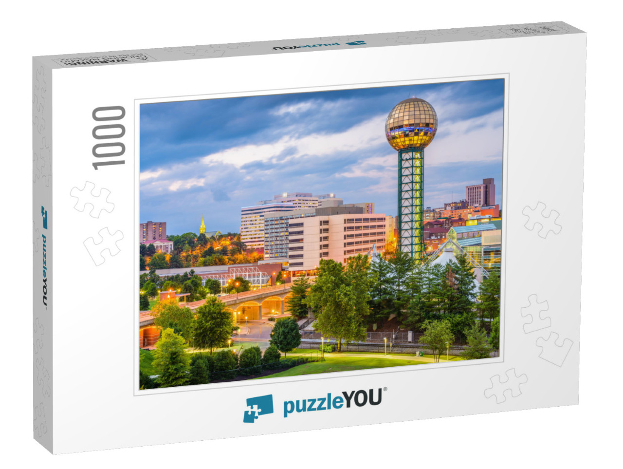 Knoxville, Tennessee, USA Downtown Skyline At Twilight... Jigsaw Puzzle with 1000 pieces