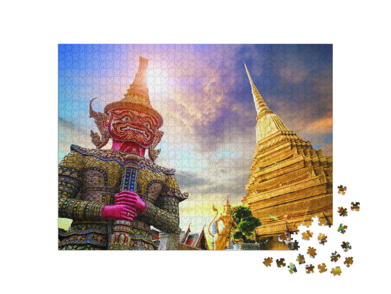 Wat Phra Kaew, Temple of the Emerald Buddha Wat Phra Kaew... Jigsaw Puzzle with 1000 pieces