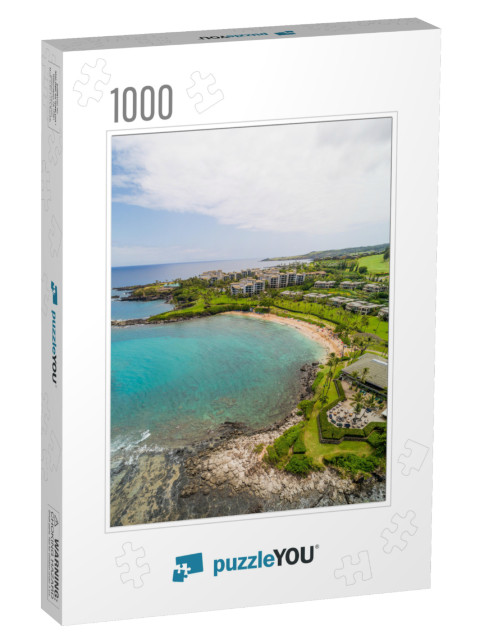 An Aerial Panoramic View of Kapalua Bay, Maui, Hawaii Sho... Jigsaw Puzzle with 1000 pieces