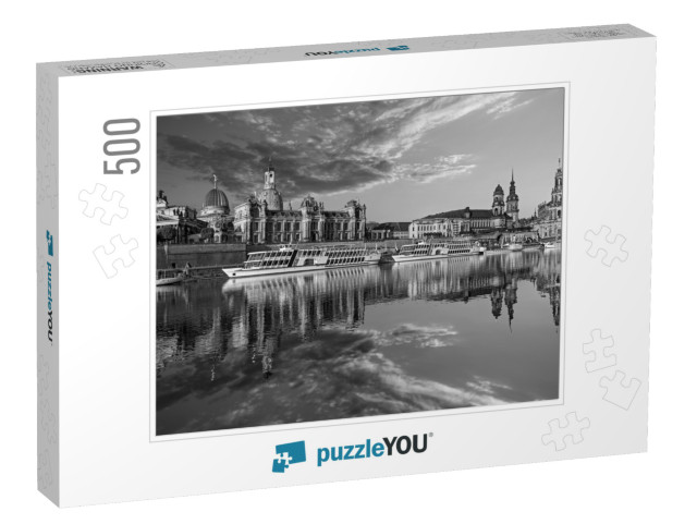 Beautiful Dresden City Skyline At Elbe River & Augustus B... Jigsaw Puzzle with 500 pieces