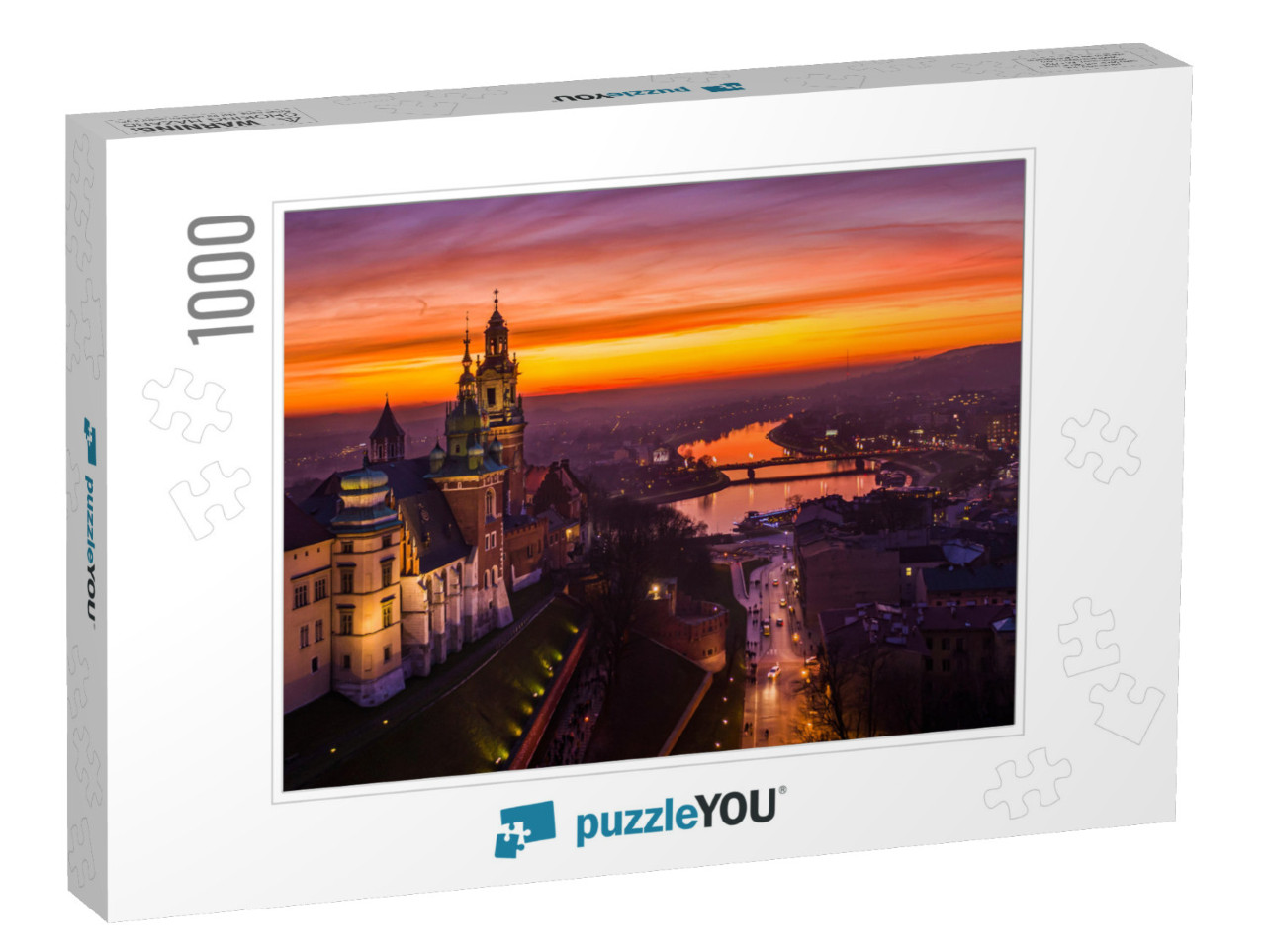 Sunset Over Wawel Castle, Cracow, Poland... Jigsaw Puzzle with 1000 pieces