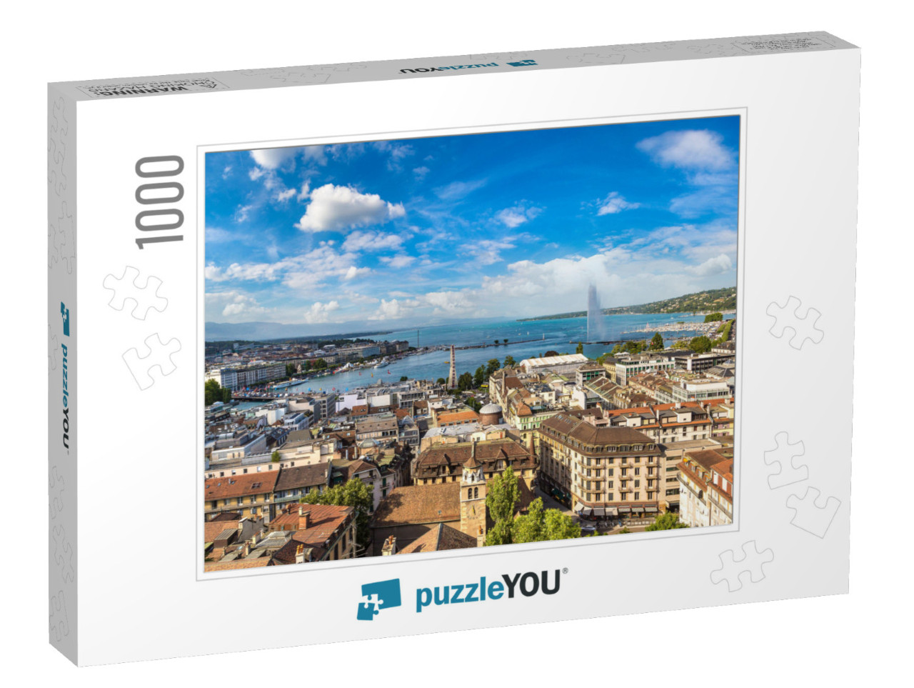 Panoramic Aerial View of Geneva in a Beautiful Summer Day... Jigsaw Puzzle with 1000 pieces