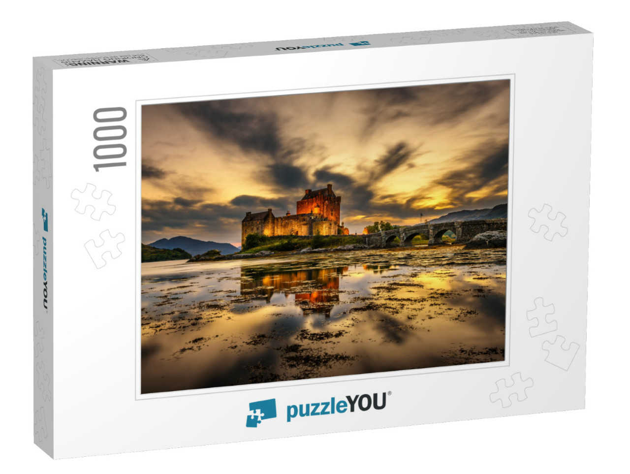 Sunset Over Eilean Donan Castle, Scotland, United Kingdom... Jigsaw Puzzle with 1000 pieces